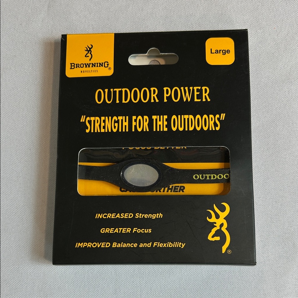 NEW Browning Outdoor Power Bracelet - Black and Gold